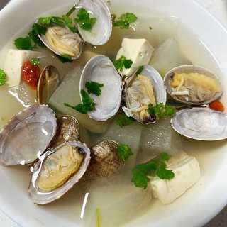 冬瓜花蛤豆腐汤
