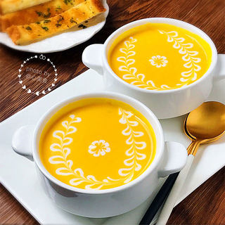 南瓜浓汤&香葱面包条