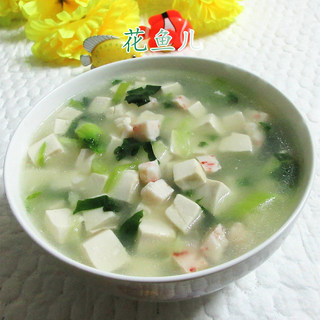 虾味球青菜豆腐羹