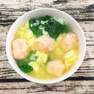 虾丸菠菜鸡蛋汤