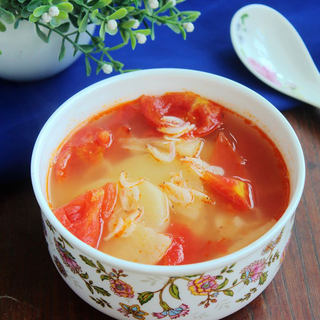 番茄土豆虾皮汤
