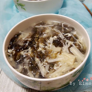 金针菇紫菜蛋花汤