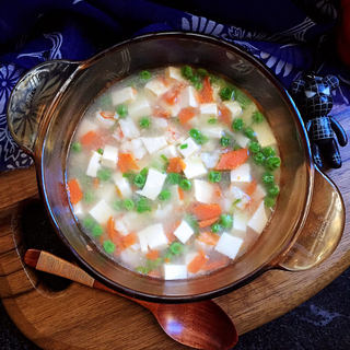 虾仁青豆嫩豆腐汤