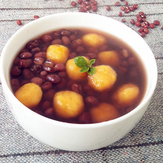 南瓜圆子红豆汤