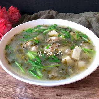 酸菜海蛎豆腐羹
