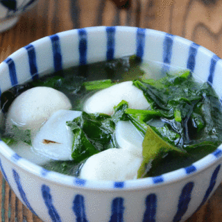 年糕鱼丸菠菜汤