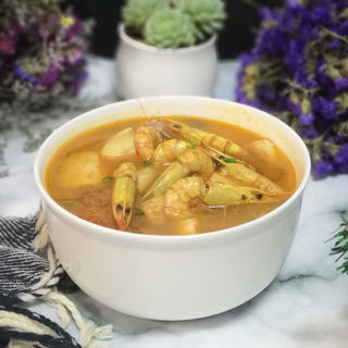 蘑菇豆腐虾汤