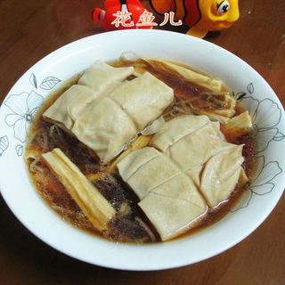 绿豆芽腐竹面结汤