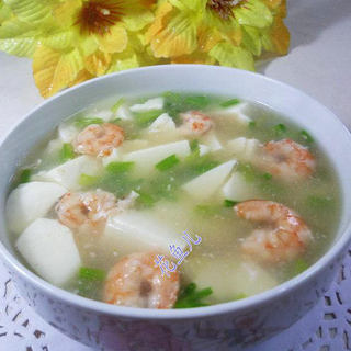 虾仁香芹豆腐羹