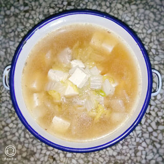 鸡汤娃娃菜炖豆腐