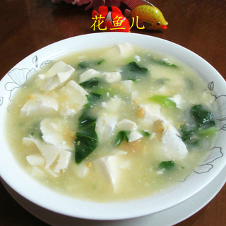 青菜咸鸭蛋豆腐羹