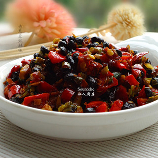 冬季开胃菜，香葱豆豉辣椒