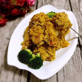 金玉满堂—小米蒸排骨