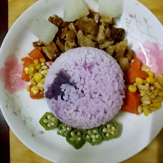 卤猪肉配米饭