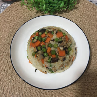 时蔬肉丁糯米饭