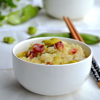香肠豆瓣菜饭