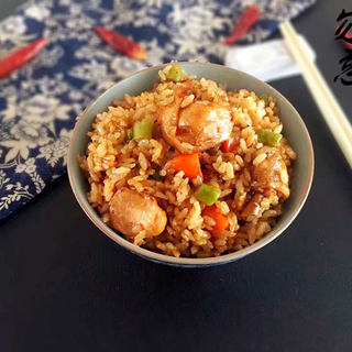 鸡腿彩蔬焖饭