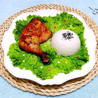 烤鸡腿饭