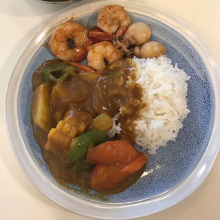 照烧海鲜咖喱饭