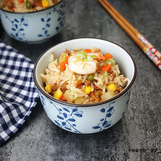 【杂蔬肉末焖饭】
