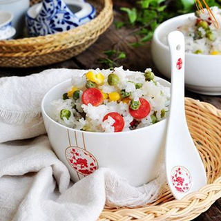 豌豆腊肠焖饭
