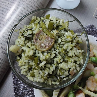 茼蒿咸肉香肠菜饭《又名皇帝菜饭》