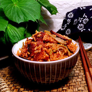 扁豆香菇焖饭