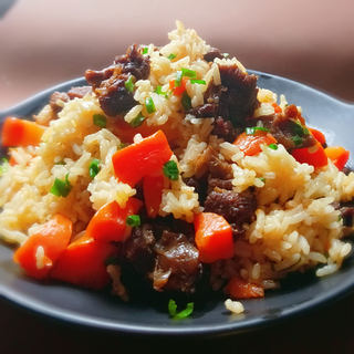 胡萝卜牛肉焖饭