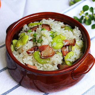 腊味蚕豆饭