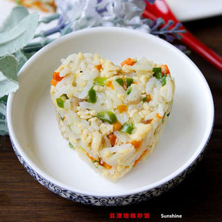 营养豆渣好去处-----豆渣培根炒饭