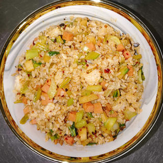 豆豉杂蔬火腿炒饭