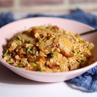 五花肉豆角炒饭