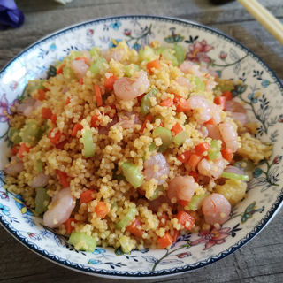 虾仁小米炒饭