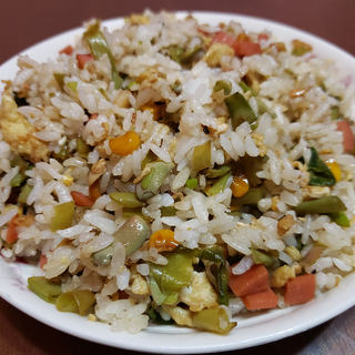 眉豆角炒米