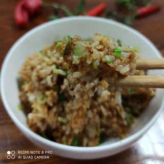 猪油酱油青蒜炒饭
