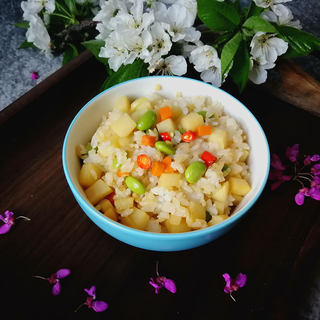 春笋毛豆炒米饭