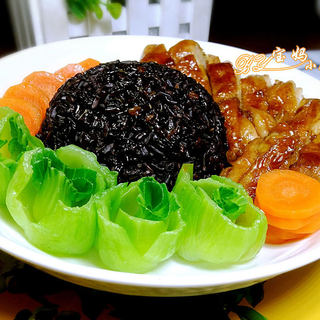 照烧鸡腿墨米饭