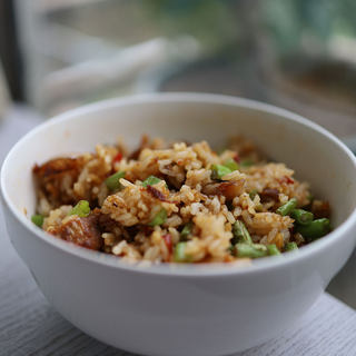 鸡肉丁豆角炒饭