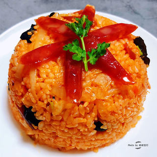 #腊味#腊肠辣白菜炒饭