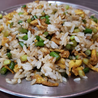 蒜苔鸭蛋炒米