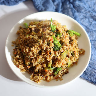 豆角玉米肉末炒饭