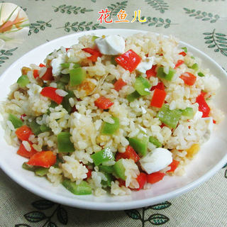 双椒咸鸭蛋炒饭
