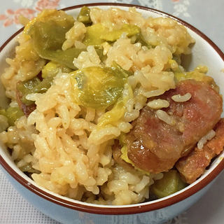 茄子&香肠焖饭