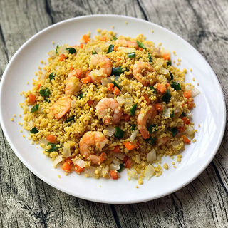 鲜虾黄金小米饭