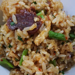 火腿豆角饭