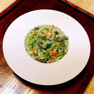 腊肠金钩蛋菜饭