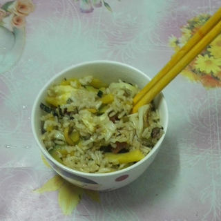 南瓜腊肠蛋炒饭