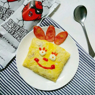 卡通香肠蛋包饭