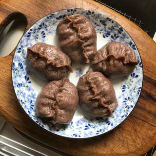 全麦鸡蛋小蒜蒸饺