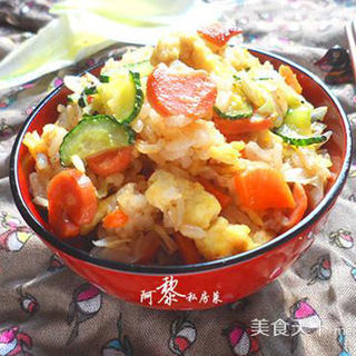 五彩蛋炒饭